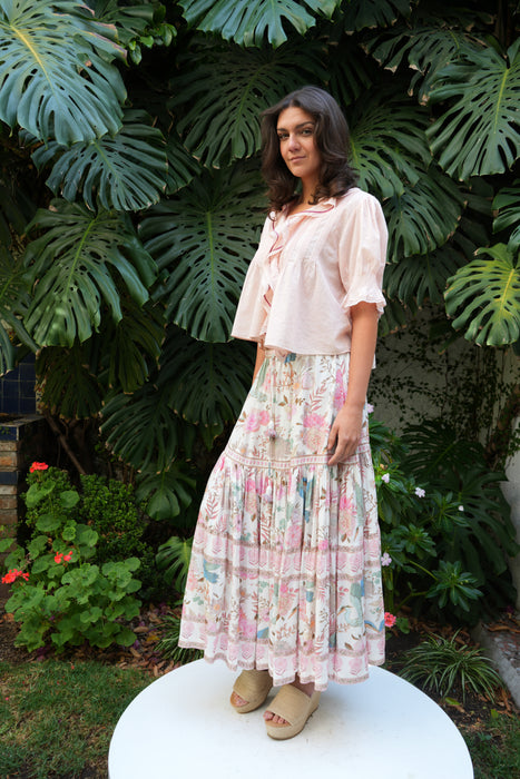 FALDA ESTAMPADA AVES
